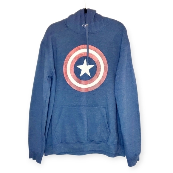 Men's Marvel Captain America Classic Shield Graphic Hoodie - Picture 1 of 9